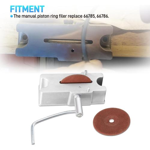 66785 66786 Manual Piston Ring Grinder, Piston Ring Cutting Wheel Filing Tool, Piston Ring Clearance Adjustment Tool,Piston Ring Filer with 120 Grit Carbide Grinding Wheel