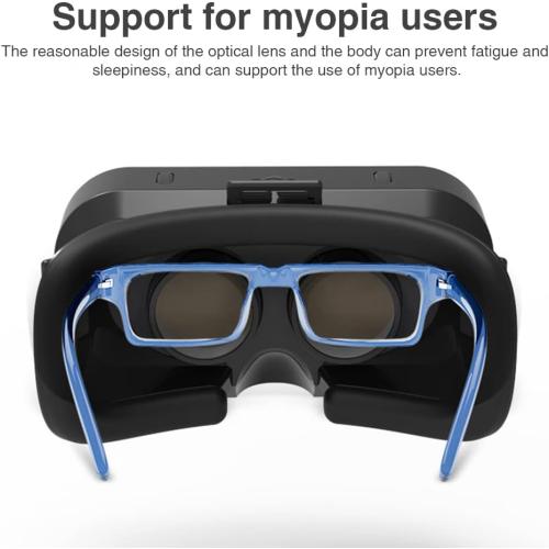 VR Headset 3D VR Glasses Universal Virtual Reality Goggles Support 360°Panorama Large Screen An-ti Bluelight Adjustable Pupil Distance Eye Protection VR Goggles for Movies Games Gift for Kids Adults