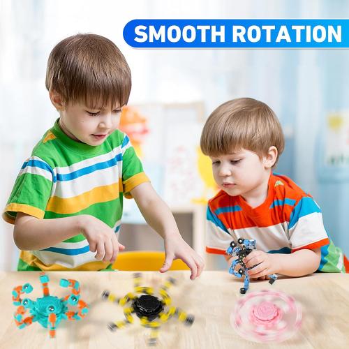 Transformable Fidget Spinners,9PCS Funny Sensory Fidget Toys for Kids