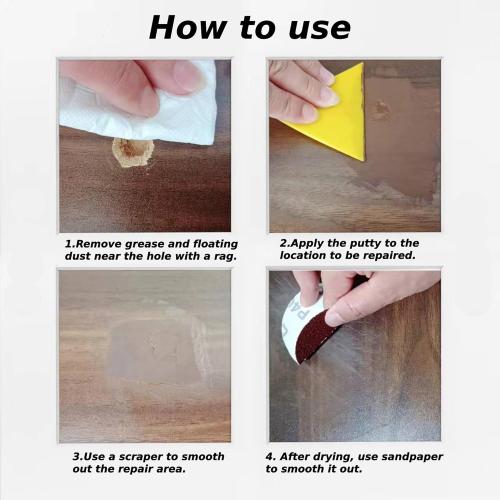 9.87 oz White Wood Filler Putty - Stainable, Paintable, Water Resistant