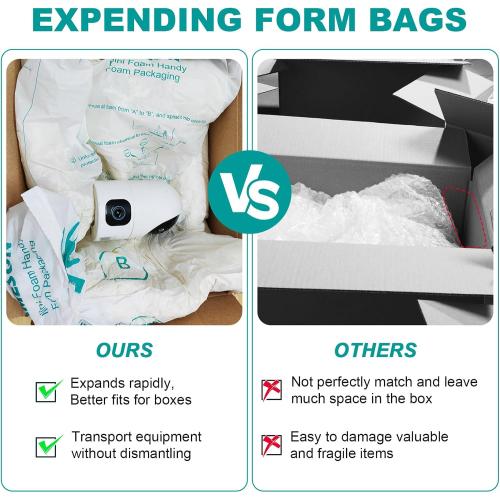 8 Pack 16x14 Foam Bags For Shipping, Instant Pack Quick Expanding Foam Packaging Bags, Packing, Mailing and Shipping Solutions