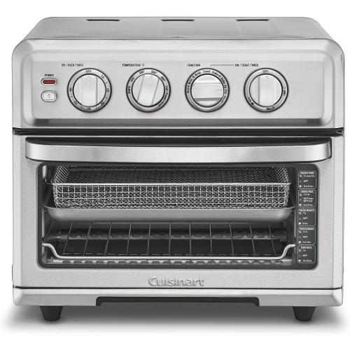 Cuisinart Air Fryer Toaster Oven, 1800W, 8-in-1 with Air Fry, Convection, Broil & Warm, 0.6 Cubic Feet, 60-Minute Timer, TOA-70NAS, Stainless Steel