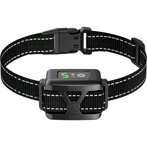 Dog Bark Collar, CMUBH Bark Collar for Large Dog, Rechargeable Anti Bark Collar for Medium Small Dogs with 5 Adjustable Sensitivity and Intensity Beep Vibration