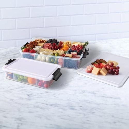 Sabatier Snacklebox 2 Piece Set with Cutting Board Lids