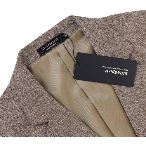 Size Medium Khaki Men's Sport Coats & Blazers Linen Suit Jacket for Men Casual Sport Coat Lightweight Suits Blazer Jacket for Men Business Work Office Slim Fit One Button Fashion 2024