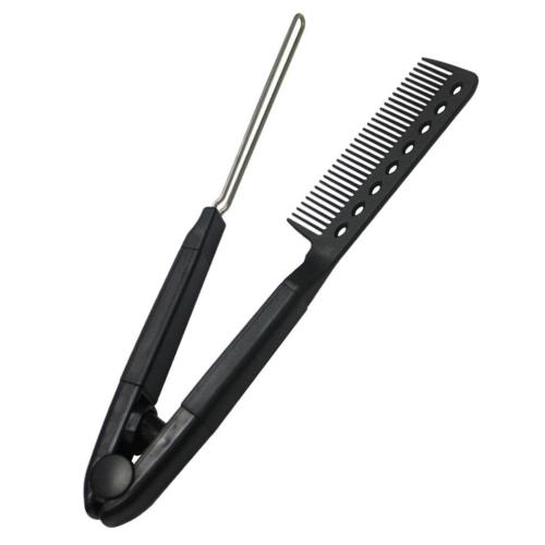 FRCOLOR V-Shaped Hair Straightening Comb Hair Straightening Brush Tool for Salon Styling and Daily Care Compact 9.21 X 3.54 X 0.78 in 1 pack