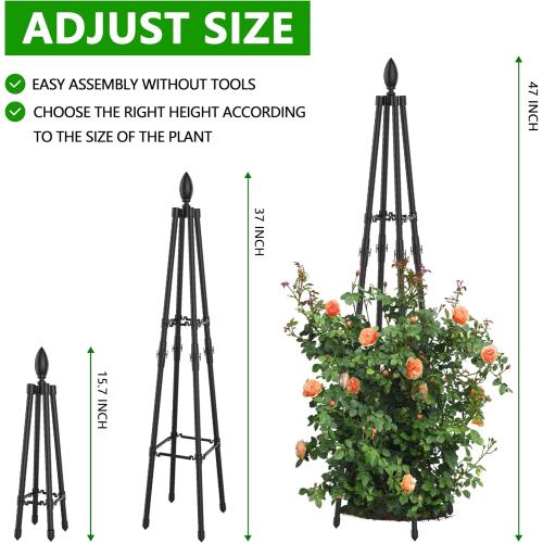 AlisisFores 4 Ft Garden Obelisk Trellis for Potted Climbing Plants