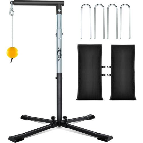 Baseball Softball Batting Tee with Tethered Ball, Auto Reset Baseball Swing Trainner, Softball Hitting Trainner, Height Adjustable 20-45 inches Hitting Tee Improve Swing Power,Accuracy