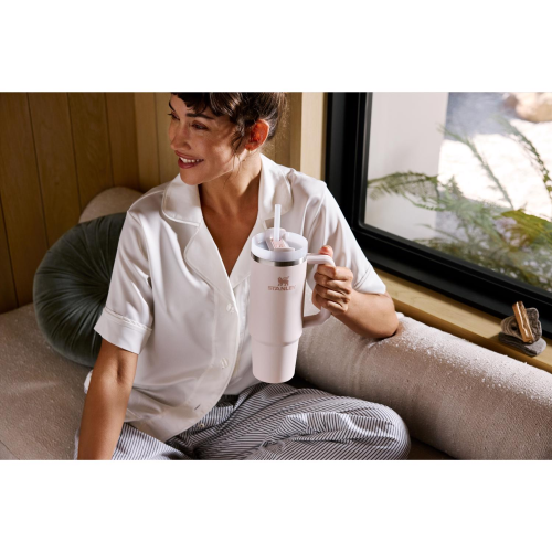 Stanley The Quencher H2.0 FlowState 30 oz Rose Quartz BPA Free Double-wall Vacuum Insulated Tumbler