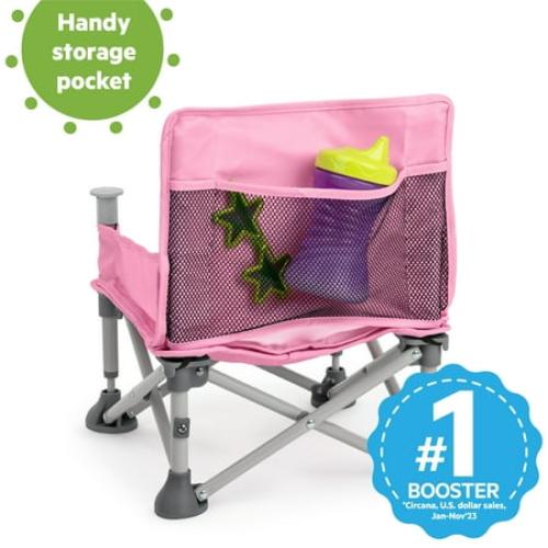 Bright Starts Pop ‘N Sit Portable Booster Seat, Pink, 6  Months