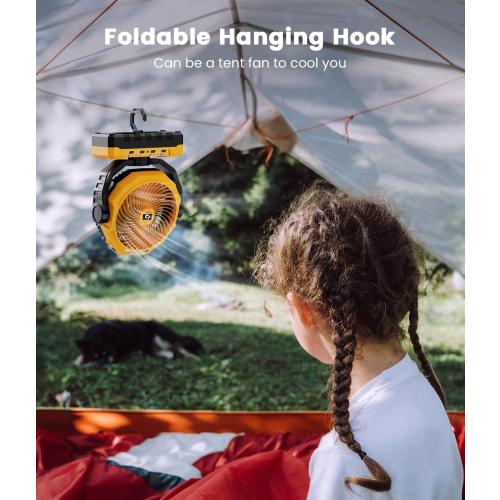 36000mAh Camping Fan,120H Rechargeable Fan Portable with Detachable Battery