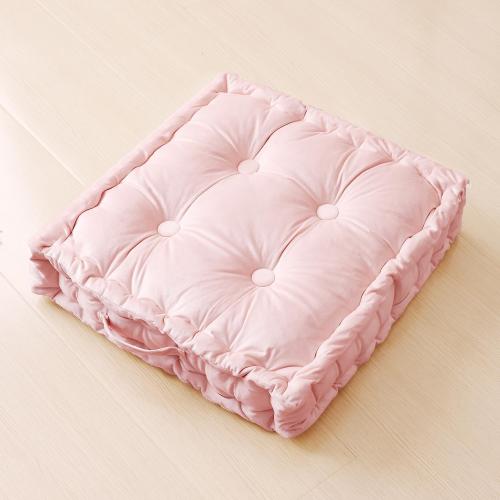 Square Floor Pillows, Large Floor Cushion for Adults Kids, Meditation Floor Pillow Seating Cushion with Shredded Memory Foam and Silk Wadding, 20x20x5 Blush