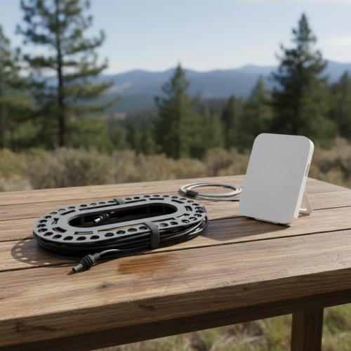 Starlink Mini Power Cord Organizer Spool - Compact Reel for Starlink Mini Cable, Fits Original Storage Case, Tangle-Free Storage (Elliptical)