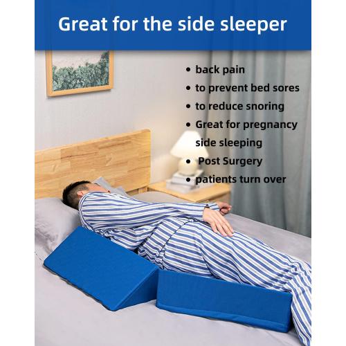 Fanwer Positioning Wedge Pillow for Side Sleeping (3 in 1), 40 Degree Triangle Bed Wedges & Body Positioners for Back Pain, Preventing Bedsores, After Surgery, Knees Elevated, Pregnancy