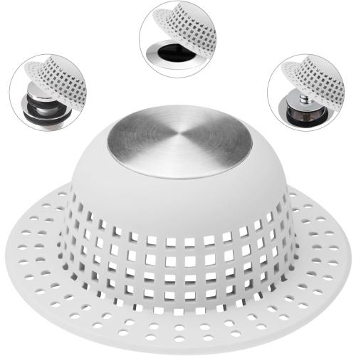 Shower Drain Hair Catcher Bathtub Drain Cover Shower Protector for Pop-Up & Regular Drains