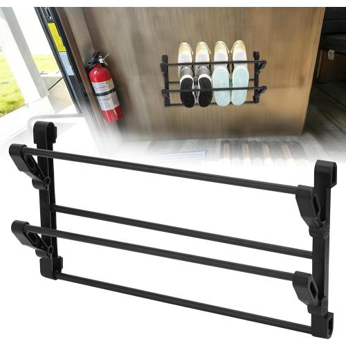 Foldable RV Shoe Rack, Non-Drilling Shoe Rack for RV Travel