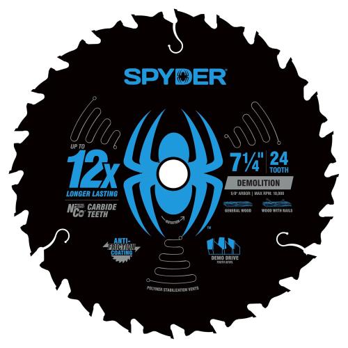Spyder 7-1/4″ 24T Circular Saw Blade for Demolition (13006) (3)