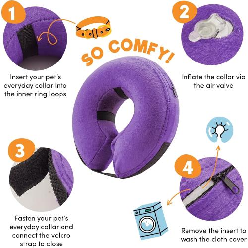 BENCMATE Inflatable Dog Cone Collar Alternative After Surgery Large