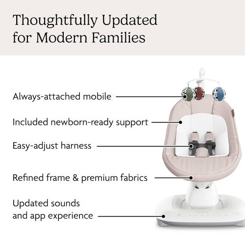 UPPAbaby Mamaroo Smart Swing with MotionSync & Newborn Insert - Charlie