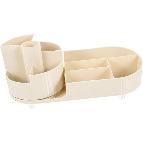Rotating Makeup Brush Organizer Capacity Chic Cosmetic Storage for Vanity Multifunctional Brush Holder for Makeup and Stationery Design