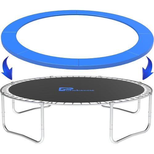 Trampoline Pad 10ft 12ft 14ft 15ft 16ft Trampoline Replacement Safety Pad, Waterproof and Tear-Resistant Safety Spring Cover Round Frame Pad, Trampoline Pad Replacement