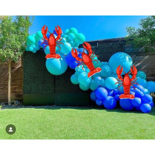 Crawfish Balloon Garland Arch Kit 143Pcs Red Blue White Balloons