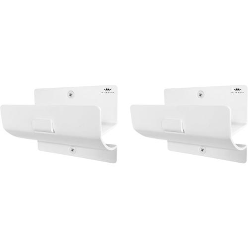 Ladder Hangers for Garage Wall - White Set of 2 Wall Mount Step Ladder Hook