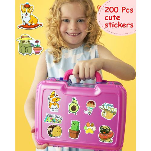 EOAOD 200 Cute Aesthetic Water Bottle Stickers for Kids, Waterproof Vinyl