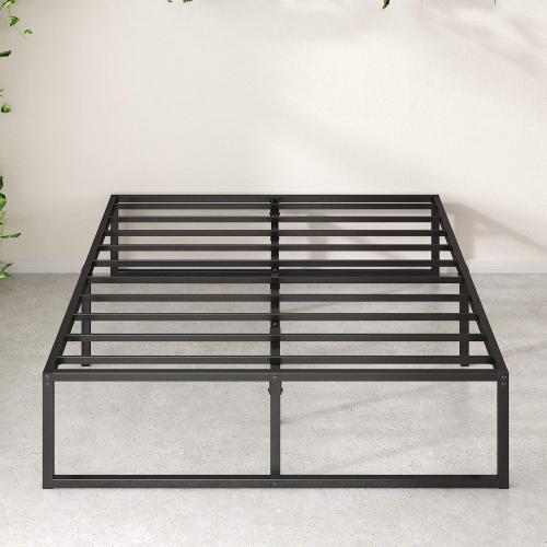 ZINUS Lorelei 14 Inch Metal Platform Bed Frame, Mattress Foundation with Steel Slat Support, No Box Spring Needed, Easy Assembly, Queen, Black