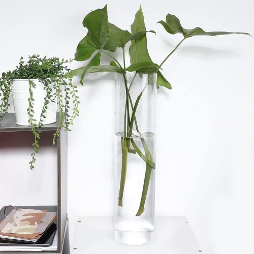 Tall Vases for Centerpieces, Clear Acrylic Cylinder Vase, 4 W x 16 H Round Vase, Decorative Centerpieces Flower Vases for Wedding, Home