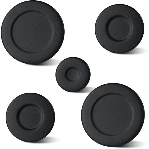 5-Pack W10832694 & W10597133 Gas Stove Burner Cap Replacement Set