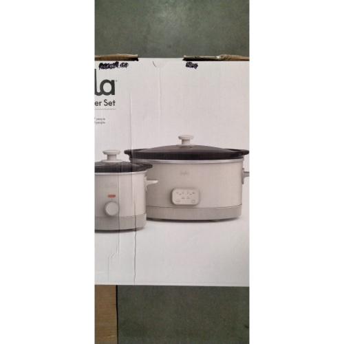 Bella - 6-qt. Programmable Slow Cooker & 2-qt. Slow Cooker Set - Oatmilk‼️Light dirt‼️