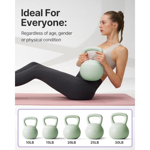 YOTTOY Soft Kettlebell,Kettlebell Anti-Slip Grip Weight for Home Workouts, Kettlebells Set Strength and Safety Guaranteed