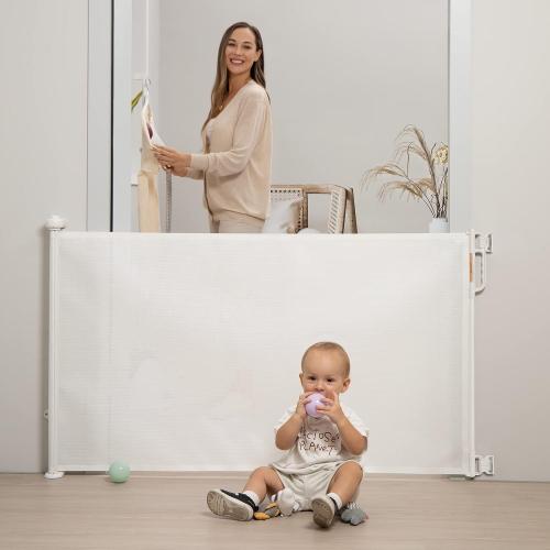 Momcozy Retractable Mesh Baby Gate or Dog Gate