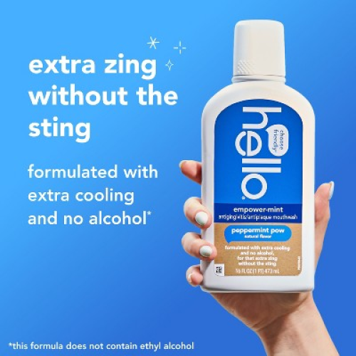 hello Empower-Mint Fluoride Free and Alcohol Free Mouthwash - Peppermint - 16 fl oz