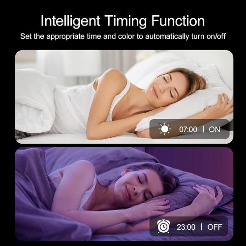HBOWMDJIA Led Lights for Bedroom 200 FT (2 Rolls 100 FT), with Remote and Application Control RGB Color Changing LED Strip Lights, Music Synchronization, Used for Room, Family, Party Decoration