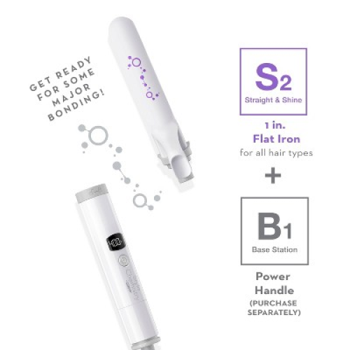 Color White and purple Conair Style Chemistry Flat Iron Attachment For Use With Style Chemistry Starter Kit Power Handle - 1