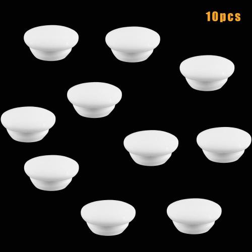 10pcs 3/8 Inch (10mm) Hole Plug, White Button Plugs