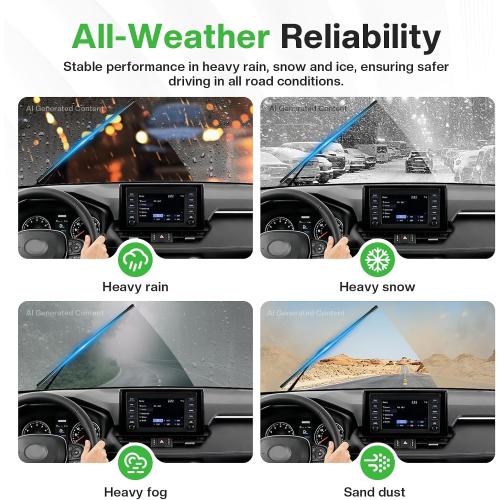 24 24 2 Pack Front Wiper Blades Set for 2019-2022 Dodge Ram 1500
