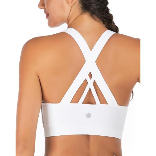 Size XL ..RUNNING GIRL Sports Bras for Women,Padded Strappy Sports Bras Criss-Cross Back Medium Support Sports Bras with Removable Cups
