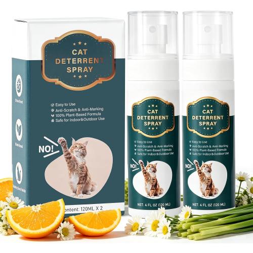 2 Pack Cat Deterrent & Repellent Spray Anti-Scratch Training Aid, 4OZ