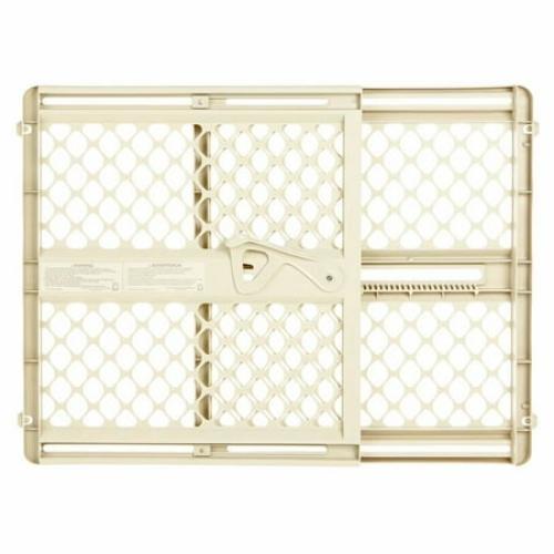 Toddleroo by North States 42” Wide Supergate Ergo Baby Gate, Made in USA: for doorways or stairways. Includes Wall Cups. Pressure or Hardware Mount. 26” - 42” Wide (26 Tall, Ivory) (B0065ADP4C)