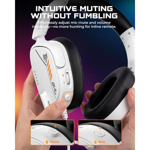 NUBWO HG04L Gaming Headset for PS5/PS4, Xbox Series X|S/Xbox One, Switch – 250g Lightweight, Clear Unidirectional Mic, Soft Memory Earmuffs, 3.5mm Jack for Gaming & Work (Splitter not Included)