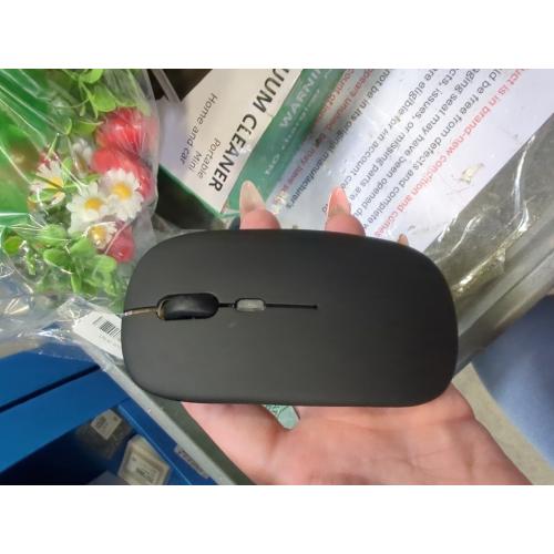 Rechargeable Wireless Mouse 2.4GHz Ergonomic Silent Optical, 1600DPI Portable Slim Mice with Smart Sensor, Micro USB Charging for Laptop Computer Office Home