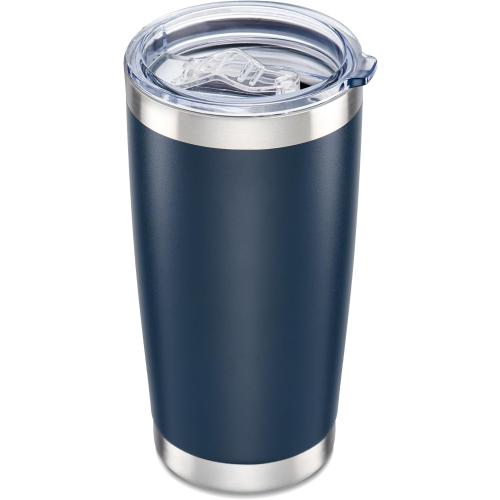 20 oz Tumbler with Lid Stainless Steel Double Wall Vacuum Insulated Tumblers Powder Coated Cups Travel Mug Keep Drinks Cold and Hot, Navy