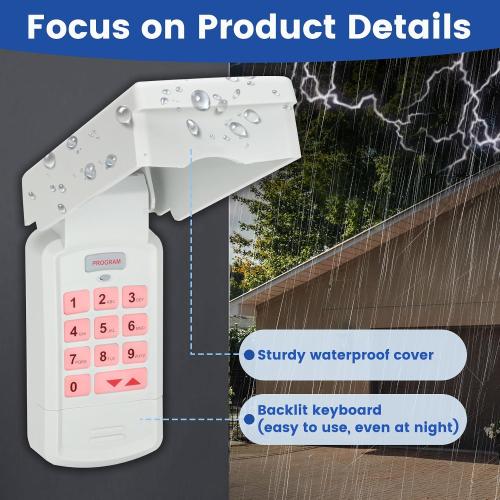 1 for Genie Garage Door Opener Keypad, Compatible with Genie Garage Door Openers, for Model GK-R 37332R GK-BX GWKP, GWK-IC, ACSDG, ACSDA1, ACSD1G