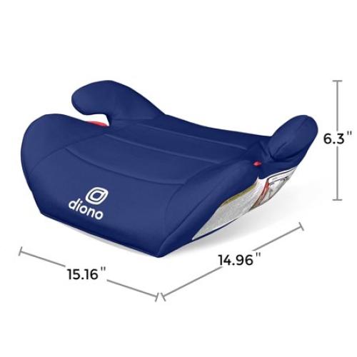 Diono Solana Lite Backless Booster Car Seat 2 Pack for Kids, Lightweight Travel Booster Seat, Machine Washable Covers, Fits Children 40-100 lbs, Blue Surge