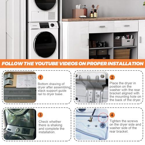 (2026 UPGRADED) SKK-7A SKK8K Dryer Stacking Kit by Beaquicy - Replacement for Samsung 27-Inch Front-Load Washers and Dryers - Samsung laundry stacking kit Replaces SKK-7A, SK-5A, SK-5AXAA, SKK-8K