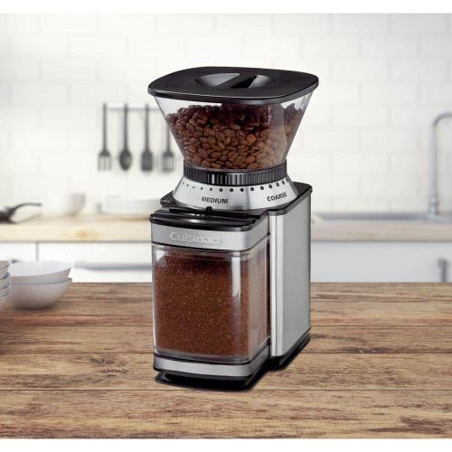 Cuisinart Supreme Grind 8 oz. Stainless Steel Burr Coffee Grinder with Adjustable Settings