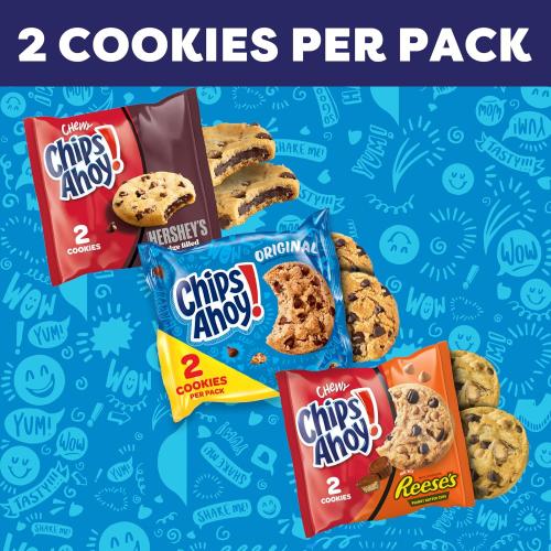 CHIPS AHOY! Cookies Variety Pack, 3 Flavors, 50 Snack Packs